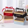 Wholesale of new transparent square Christmas apple box two-piece set, gift box, wedding candy box, storage box and flower packaging box Item Picture